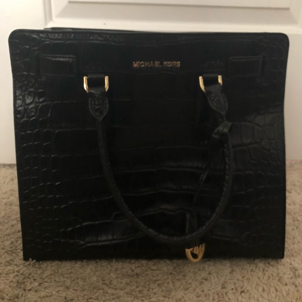 Michael Kors Croc Tote Black